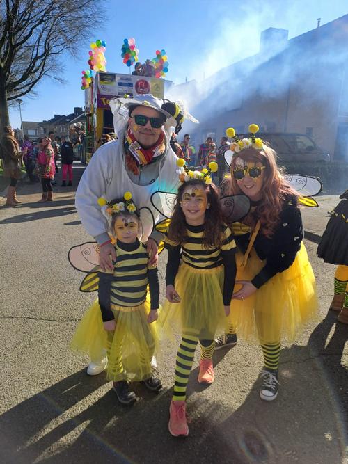 imkers3 Carnavalsoptocht 2025 Familie Gelissen als imker met bijen IMG 20250319 WA0007