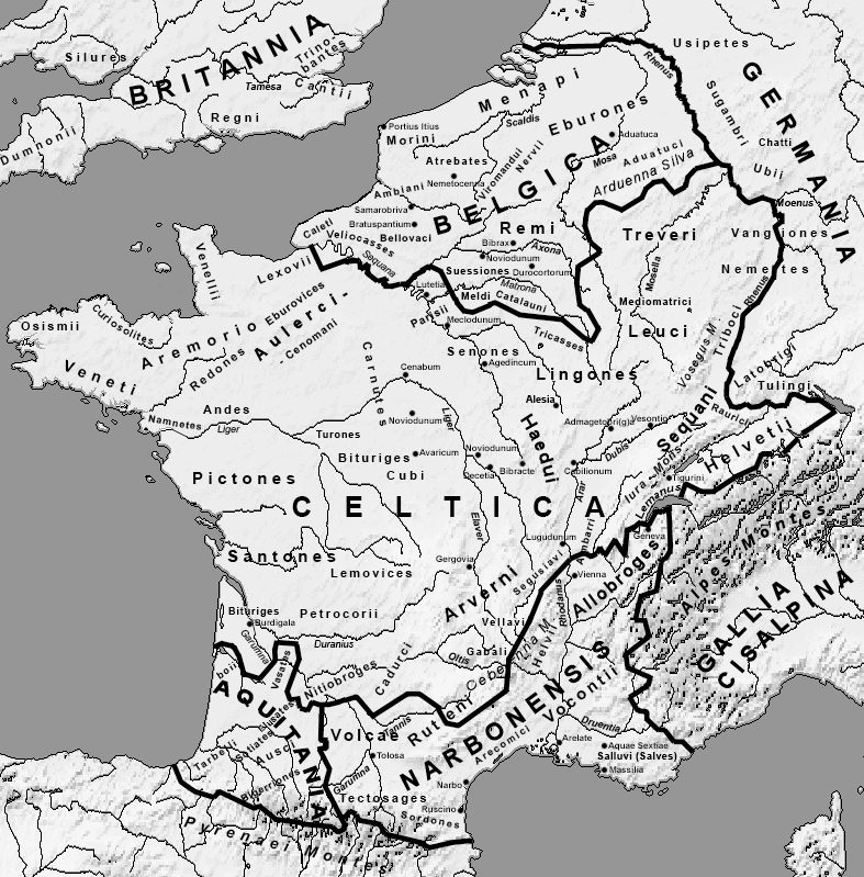 Kaart stammen Romeinse Tijd